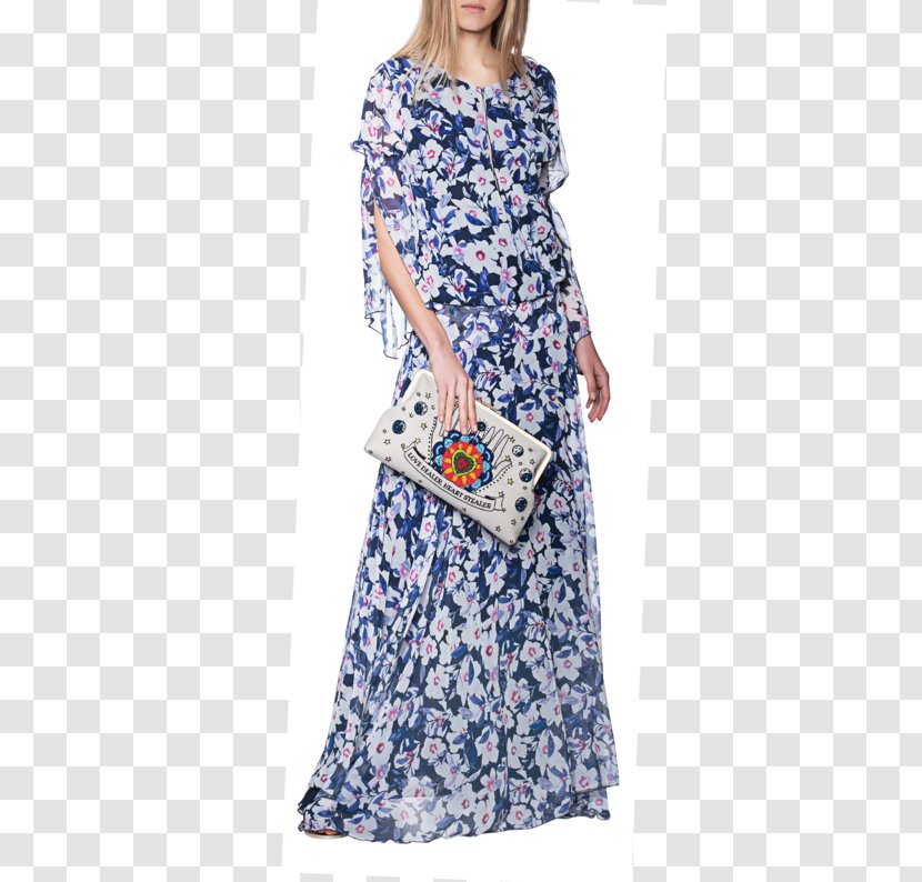 Dress Silk Shoulder Gown Blue - Clothing - Maxi Transparent PNG