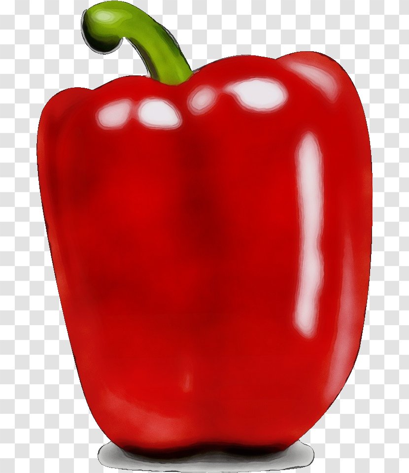 Natural Foods Bell Pepper Pimiento Peppers And Chili Capsicum - Watercolor - Plant Paprika Transparent PNG