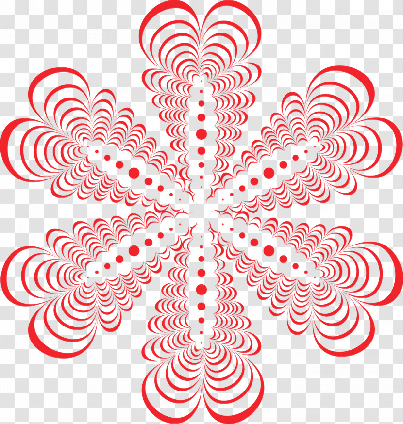 Red Pattern Line Line Art Christmas Transparent PNG