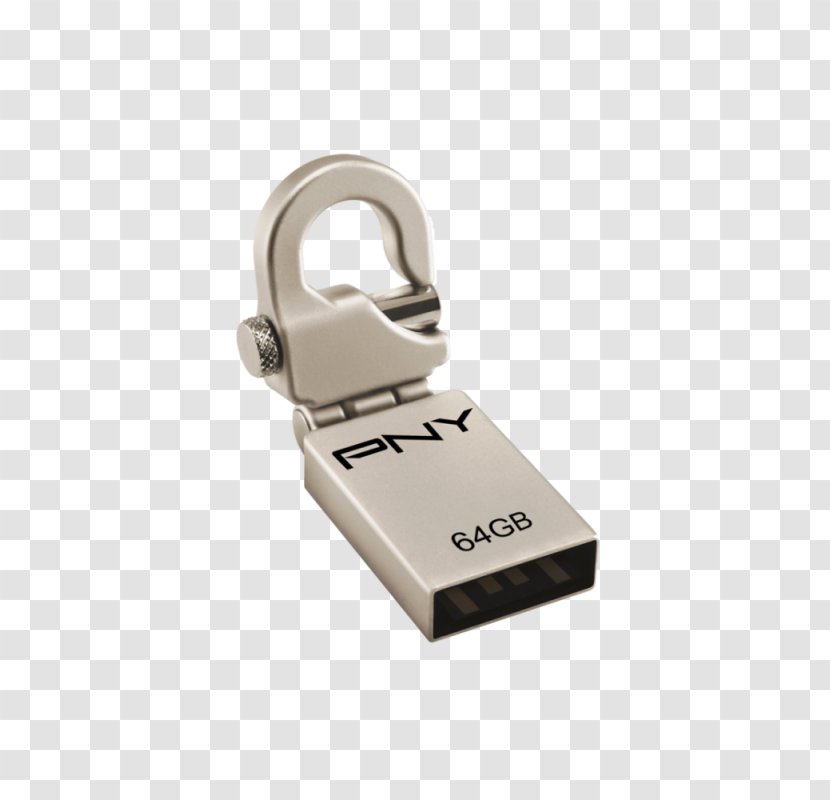 Laptop USB Flash Drives Memory PNY Technologies - Usb Onthego - Metal Hook Transparent PNG