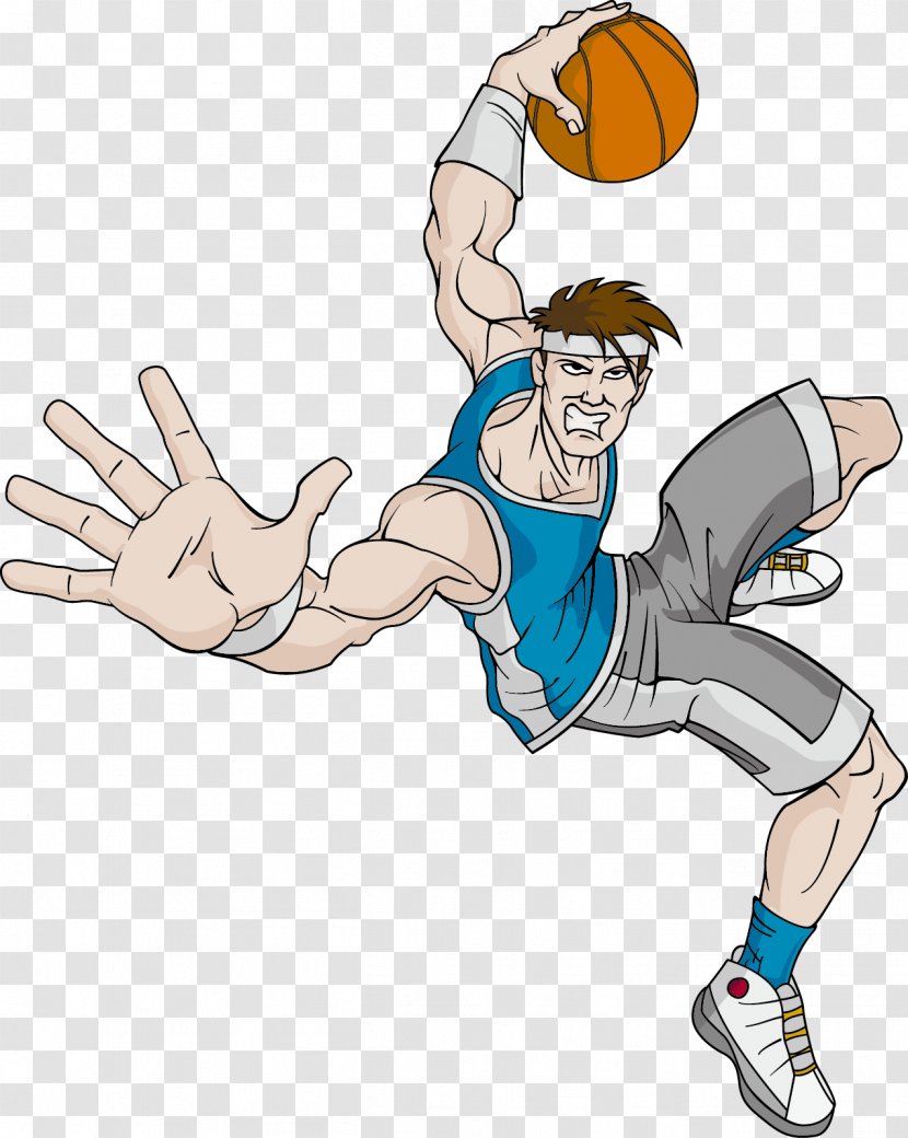 Basketball Cartoon Clip Art - Player - A Dynamic Man Transparent PNG