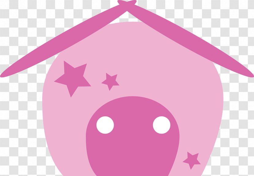 Domestic Pig House Clip Art - Silhouette - Little Pink Transparent PNG