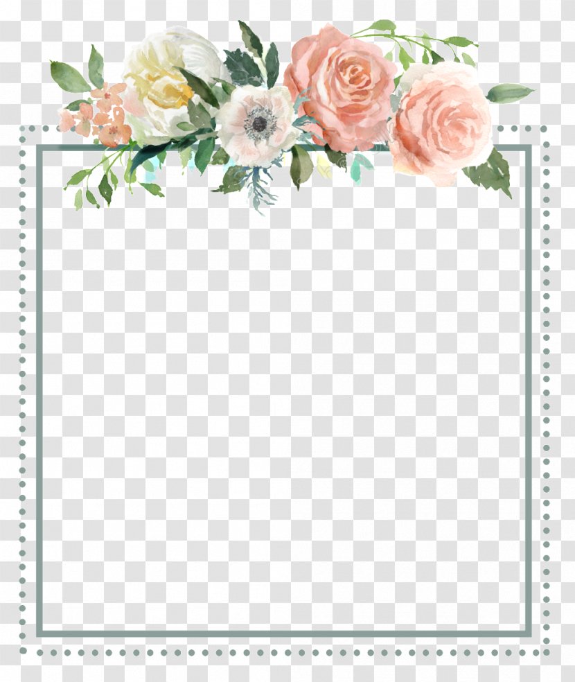 Floral Design Borders And Frames Flower Image Wedding Invitation - Bouquet Transparent PNG