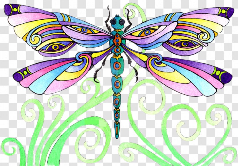 Monarch Butterfly Drawing Dragonfly Clip Art - Organism - Painted Transparent PNG