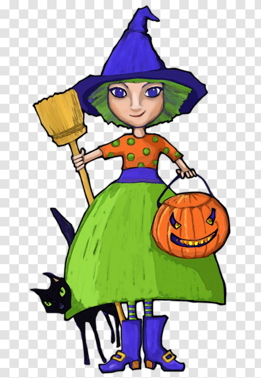 Halloween Card Costume Clip Art - Green Transparent PNG