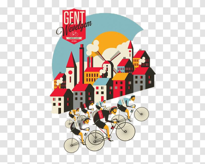 Gentu2013Wevelgem Milanu2013San Remo Printing Poster Cycling - Bicycle - Housing And Rider Transparent PNG