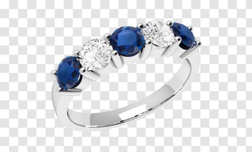 Sapphire Eternity Ring Diamond Brilliant Transparent PNG