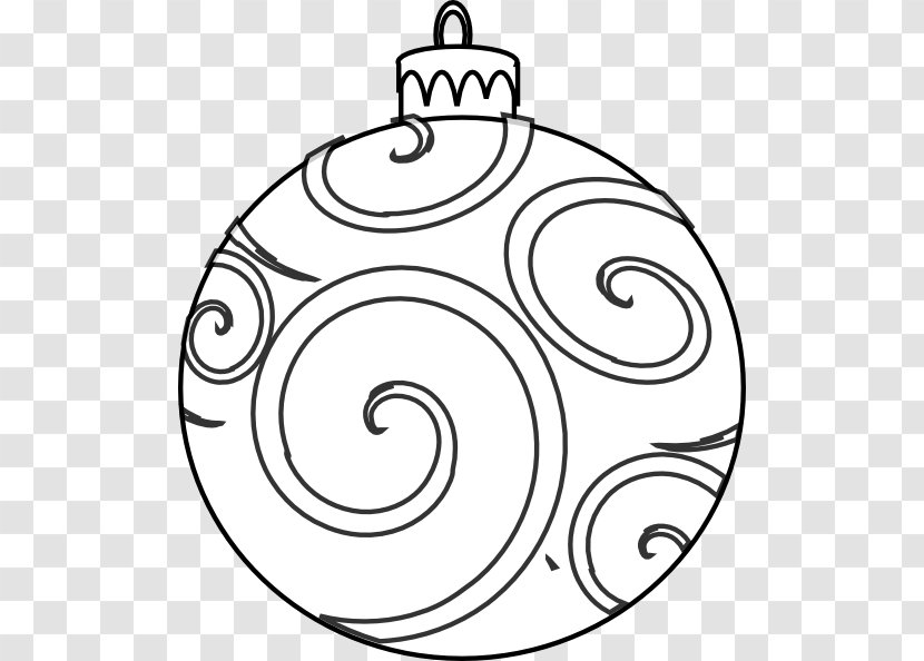 Christmas Ornament Coloring Book Decoration Page - Black And White - Small Cliparts Transparent PNG