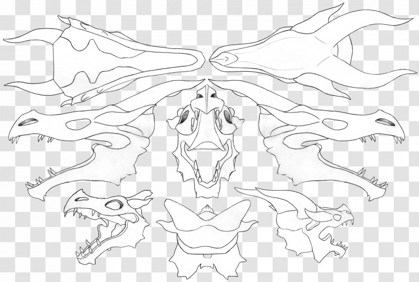 The Elder Scrolls V: Skyrim Online Dragon Drawing Sketch - Fictional Character - Paper-cut Transparent PNG