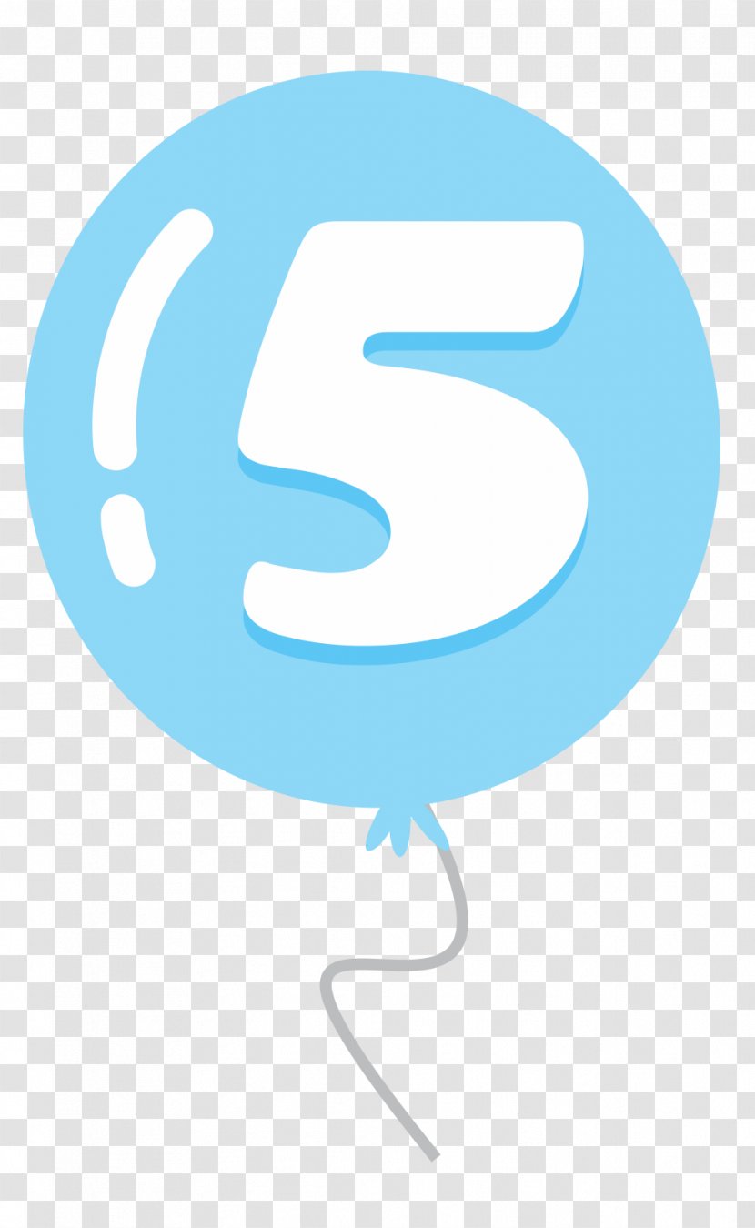 Number - Text - Digital Balloon 5 Transparent PNG