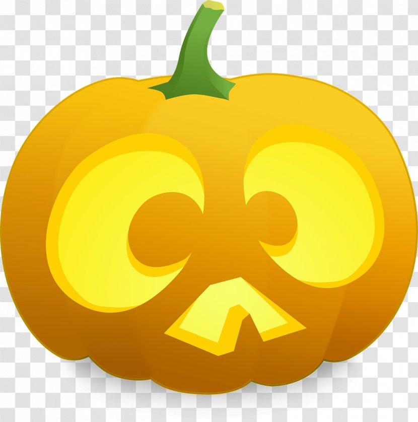 Jack-o-lantern Halloween Clip Art - Cucurbita - Cute Pumpkin Head Transparent PNG