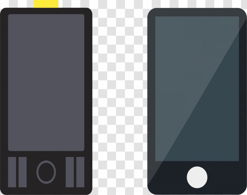 Cartoon Black Phone - Product Design - Ipod Transparent PNG