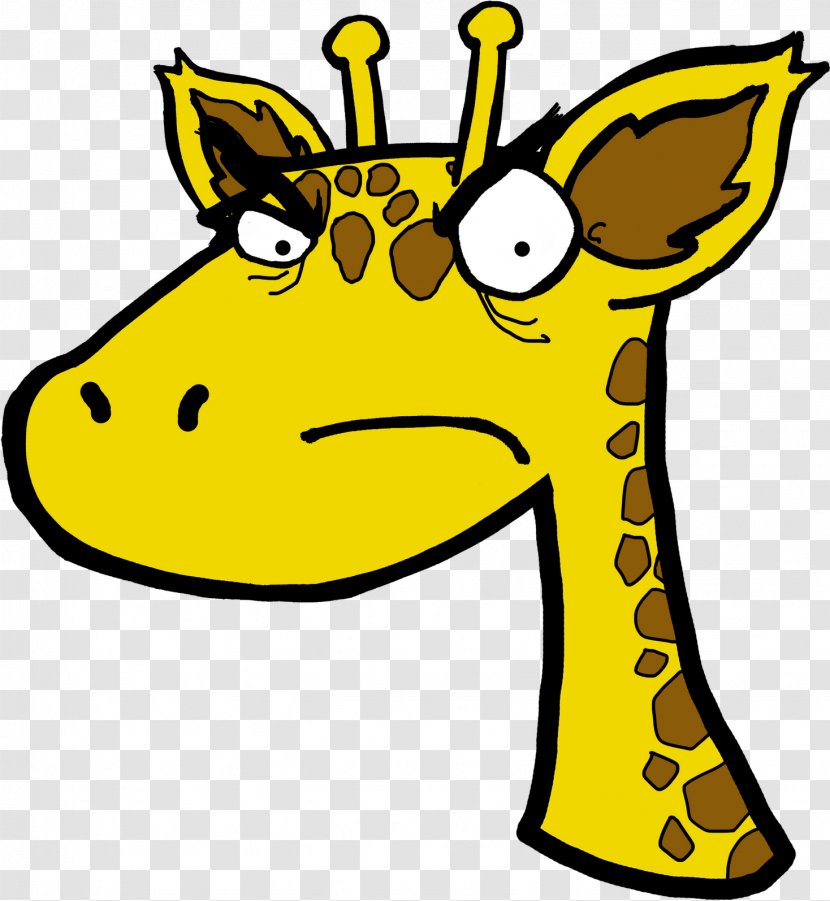 Clip Art Cartoon Anger Illustration Baby Giraffes - Yellow - Giraffe Transparent Transparent PNG