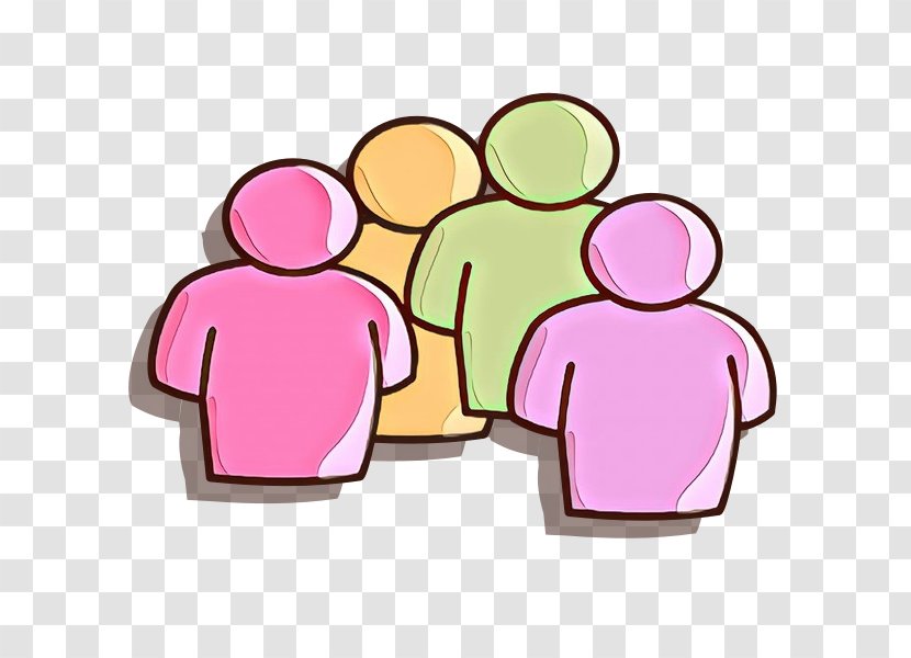 Pink Cartoon Interaction Sharing Gesture - Conversation Transparent PNG