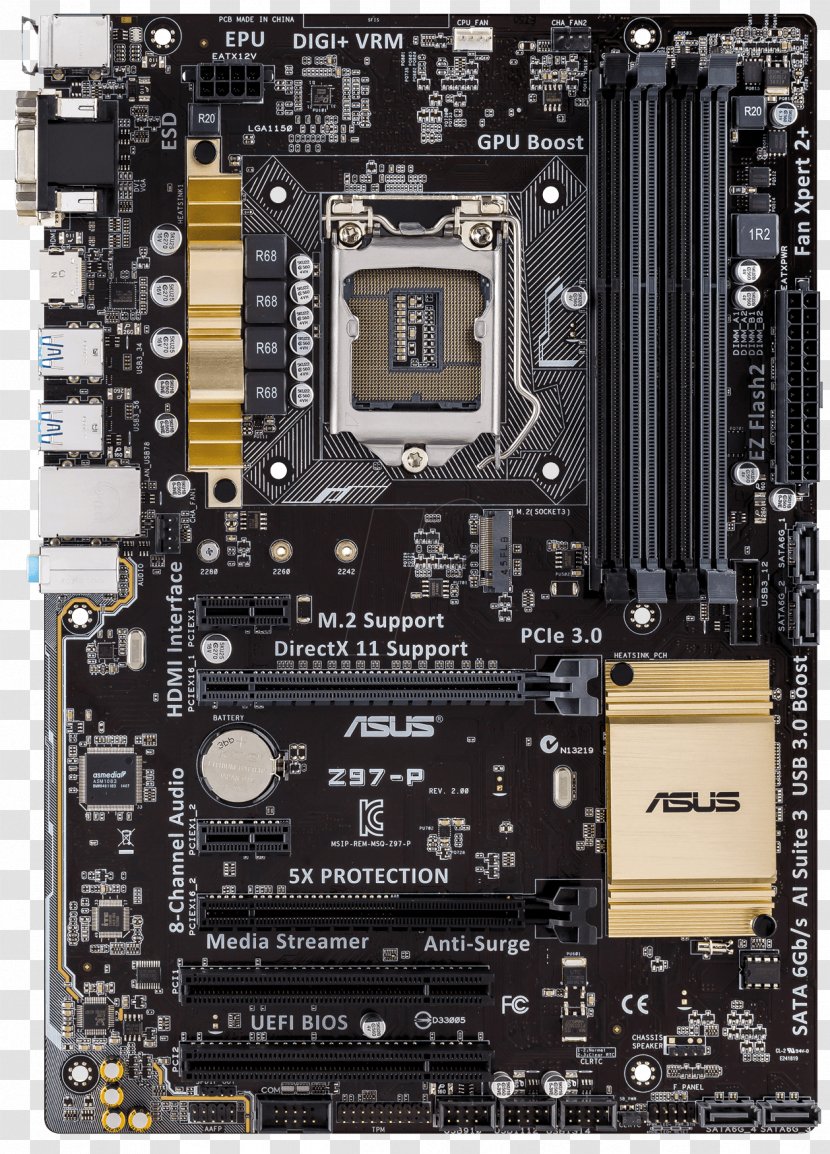 Intel ASRock Z77 Extreme4 LGA 1155 Motherboard - Lga Transparent PNG