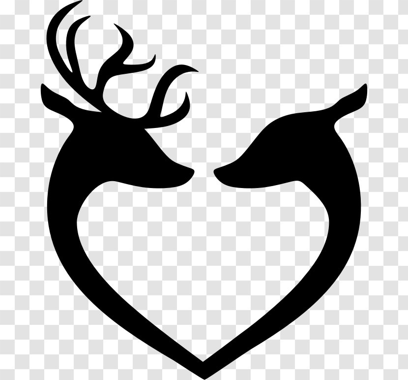 White-tailed Deer Reindeer Clip Art - Love - Antler Transparent PNG