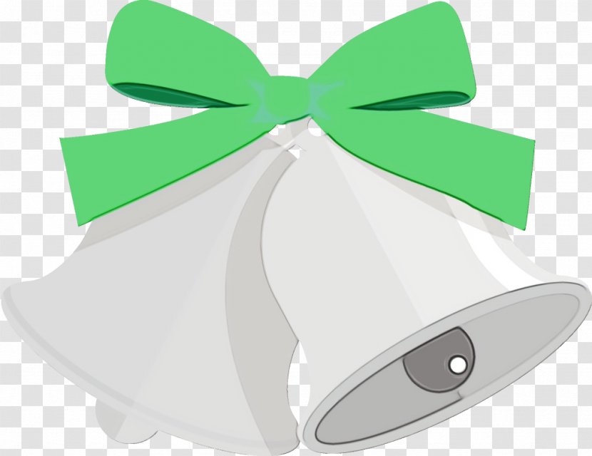 Green White Ribbon Bell Gift Wrapping - Symbol Plant Transparent PNG