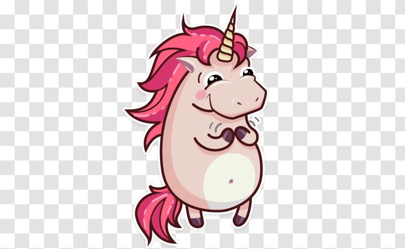 Unicorn Telegram Sticker Emoji Horse - Heart Transparent PNG