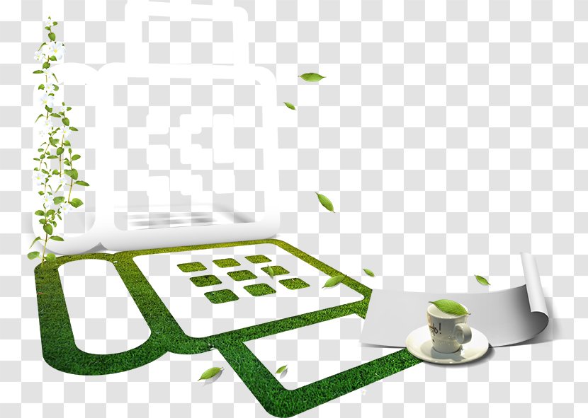 Microphone Loudspeaker Fax Telephone - Furniture - Green Phone With Coffee Transparent PNG