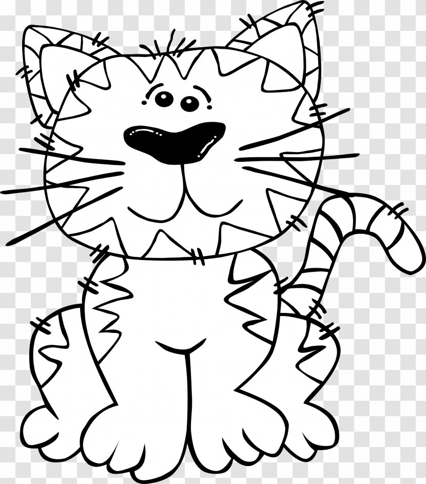 Black Cat Kitten And White Clip Art - Frame - Drawings Transparent PNG