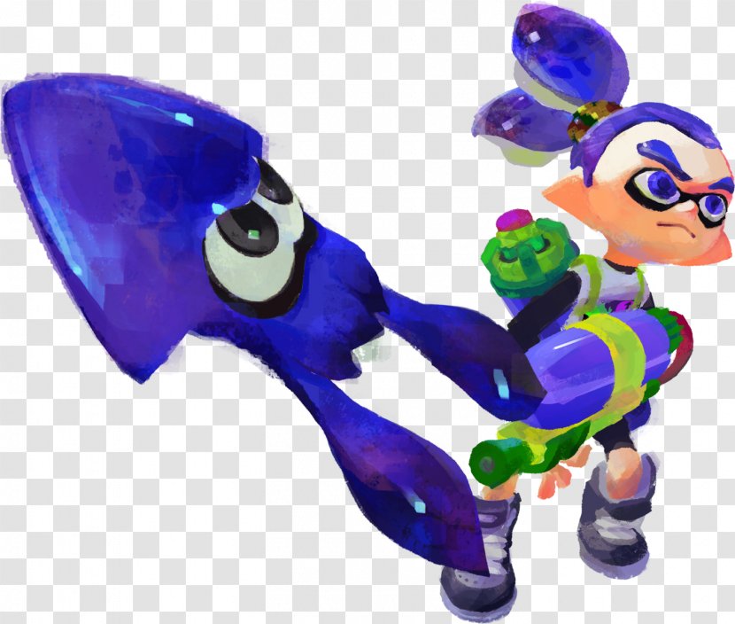 Splatoon 2 Wii U Concept Art - Purple - Cartoon Squid Transparent PNG