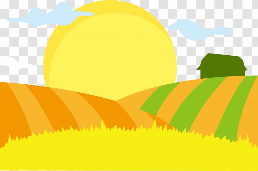 Cartoon Wheat Illustration - Golden Field Vector Transparent PNG