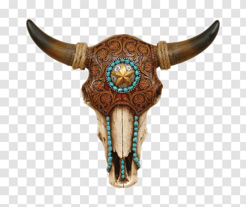 Texas Longhorn Bull Skull - Wall Transparent PNG