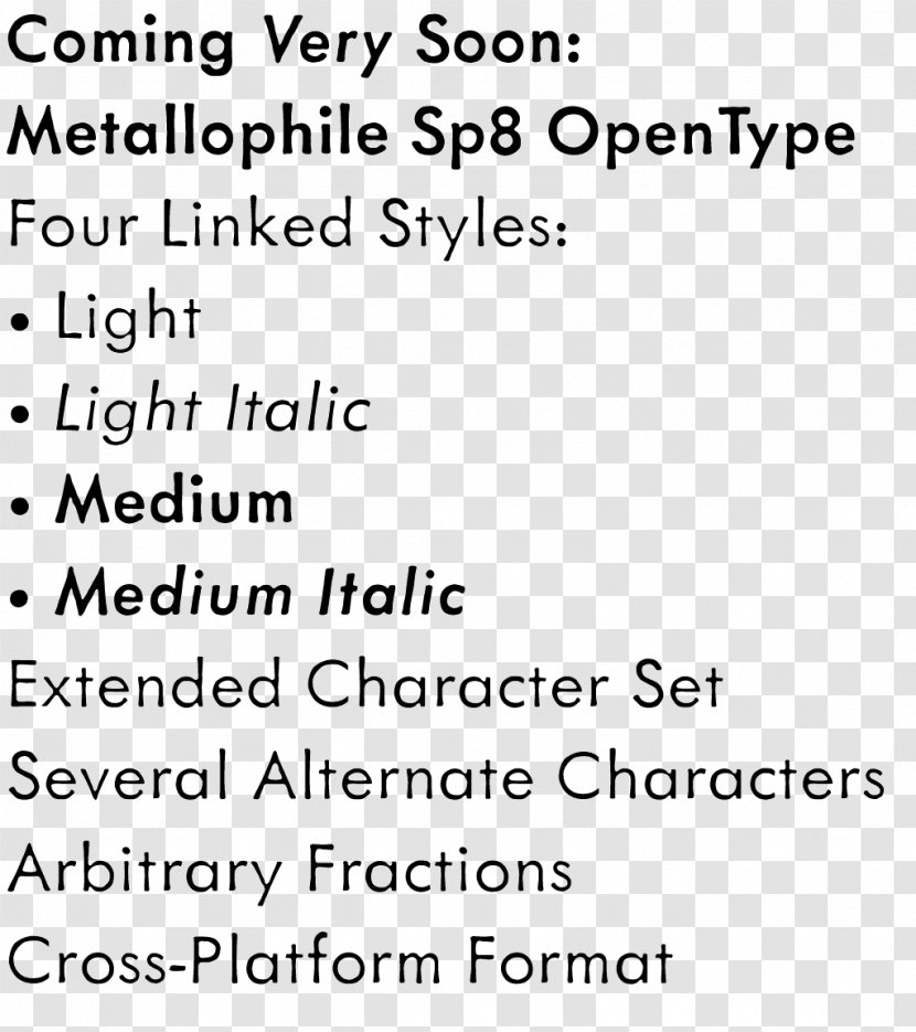 OpenType Typeface TrueType PostScript Font - Paper - Metal Transparent PNG