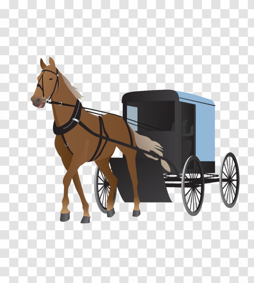 Horse And Buggy Carriage Clip Art - Wagon Transparent PNG