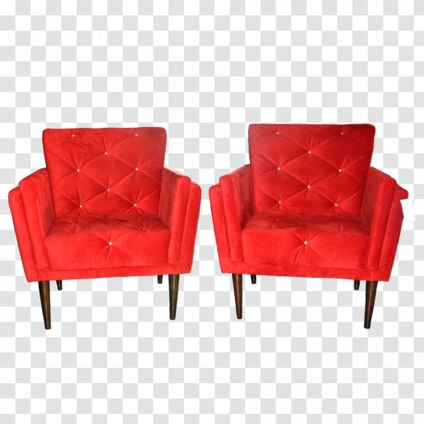 Bergère Couch Club Chair Red Living Room Transparent PNG