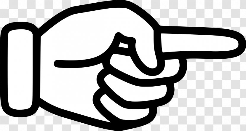 Index Finger Pointing Hand Digit - Middle Transparent PNG