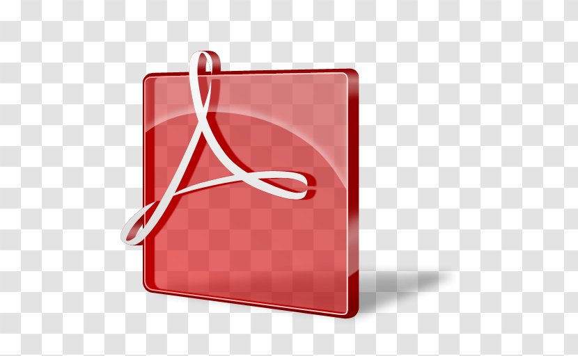 Adobe Acrobat Portable Document Format Reader - Red - Size Pdf Icon Transparent PNG