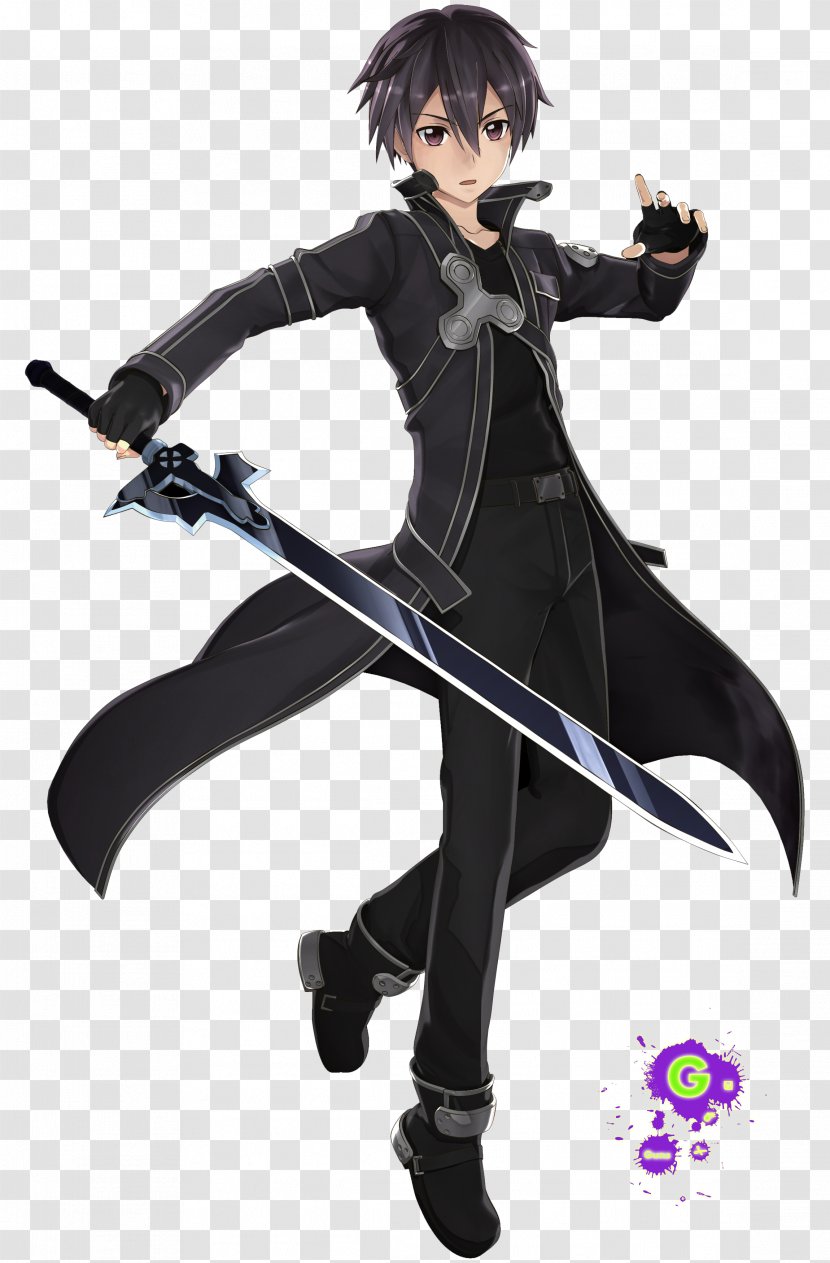 Sword Art Online: Hollow Fragment Realization Lost Song Infinity Moment Kirito - Watercolor Transparent PNG