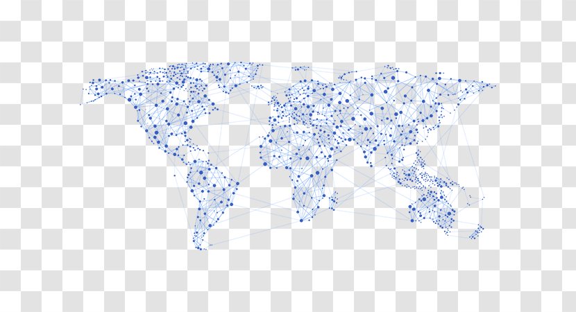 World Map Line - Global Network Transparent PNG