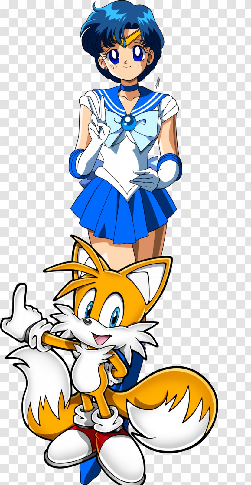 Tails Sailor Mercury Video Game Character Sonic The Hedgehog - Frame - Silhouette Transparent PNG