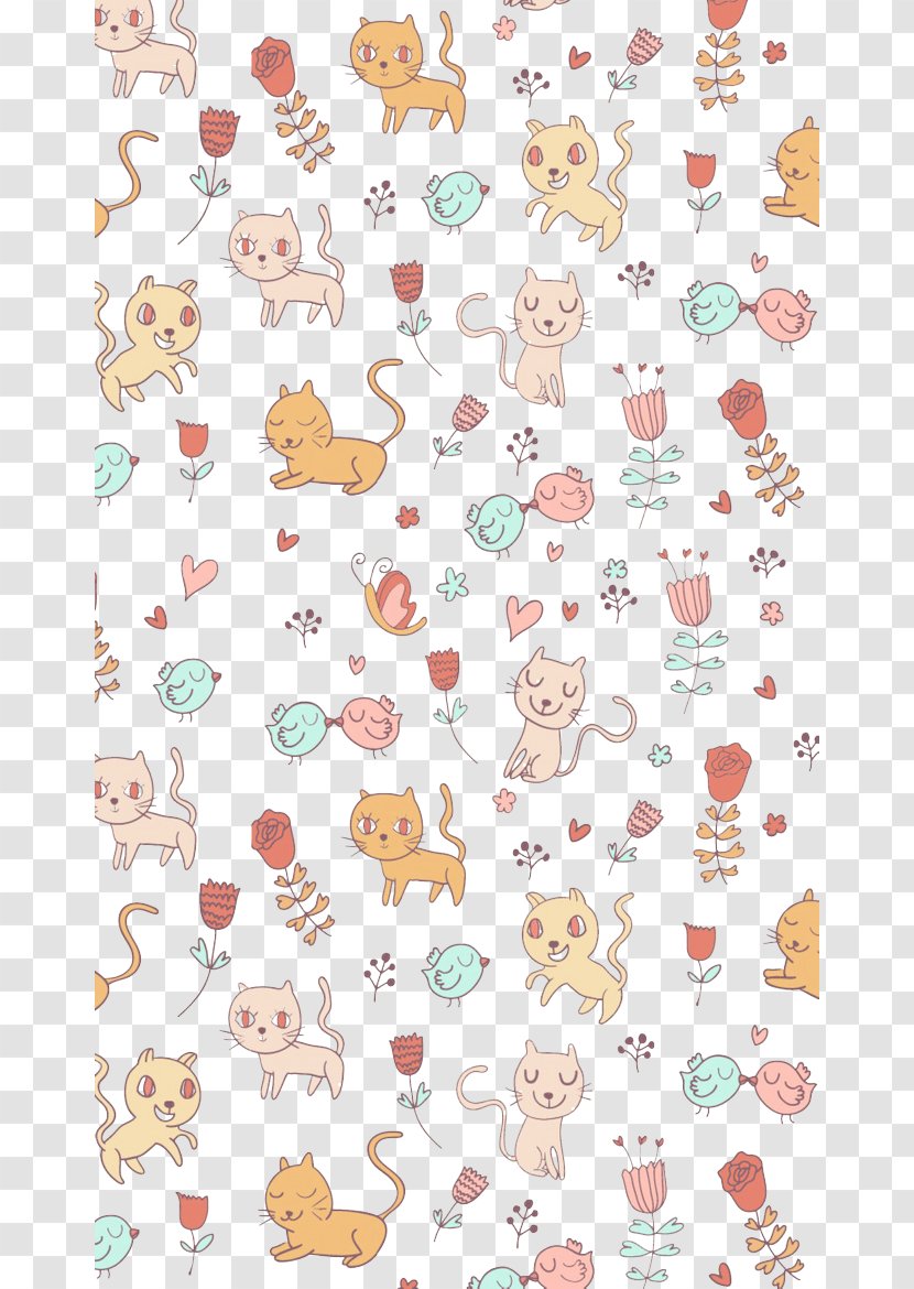 Cat Kitten Dog Pattern - Point - Cartoon Background Transparent PNG