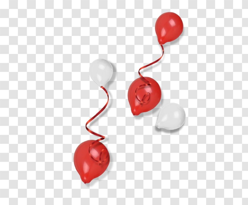 Red White Balloon - Fruit - Balloons Float Transparent PNG