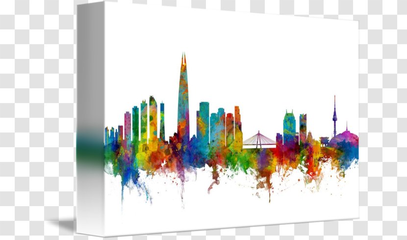 Seoul Canvas Print Art Printmaking - Printing - Skyline Transparent PNG