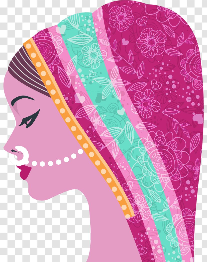 Visual Arts Magenta Teal - Design M - Indian Marriage Transparent PNG