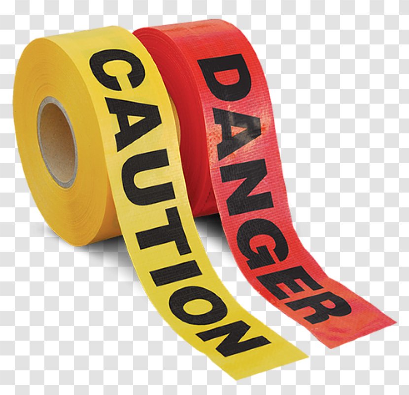 Barricade Tape Adhesive Red Plastic Safety - Yellow - Caution Transparent PNG