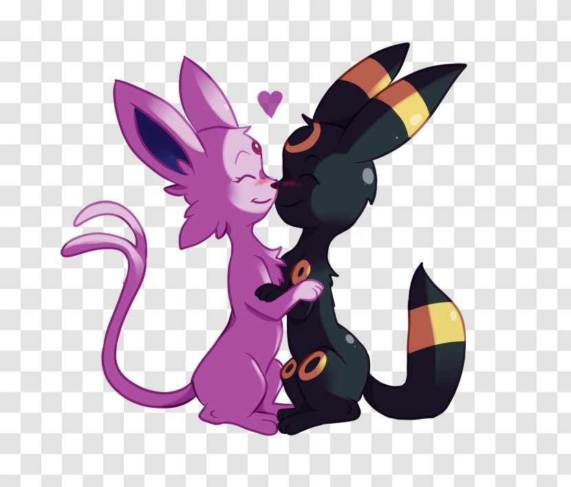 Espeon Umbreon Pokémon Battle Revolution Fan Fiction - Silhouette - Heart Transparent PNG