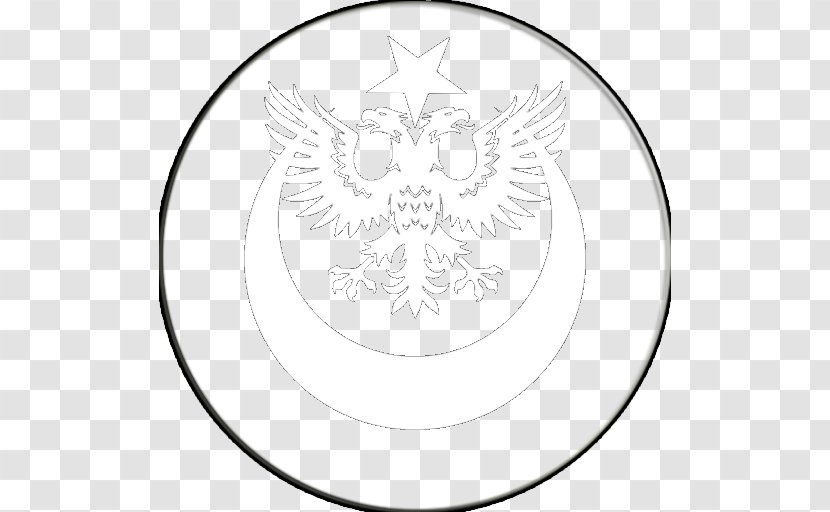 White Line Art Circle Clip - Character Transparent PNG