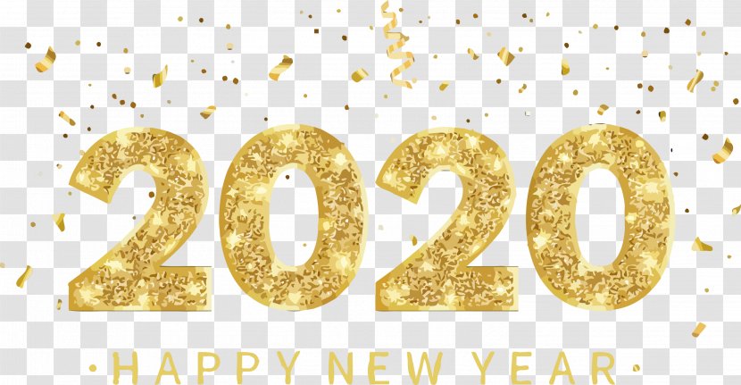 Happy New Year 2020 - Text - Symbol Number Transparent PNG
