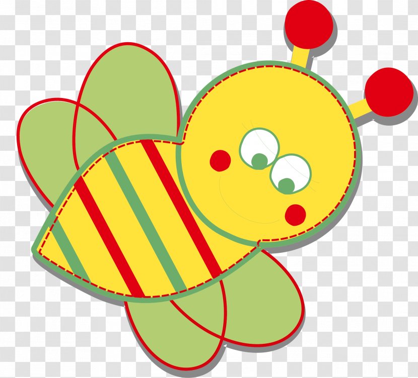 Bee Illustration - Ladybird - Vector Cute Little Transparent PNG