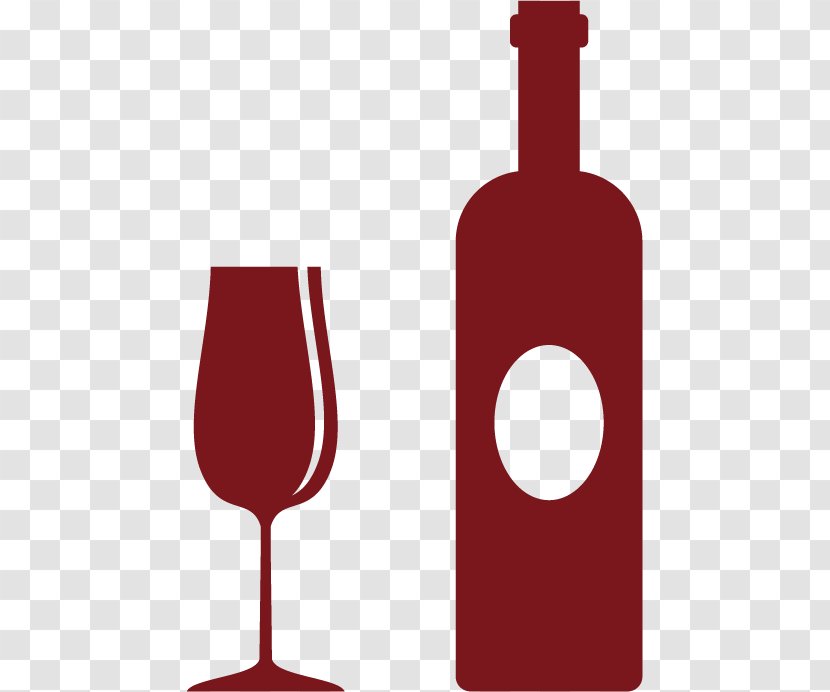 Red Wine Glass Bottle - Vector Bottles Transparent PNG