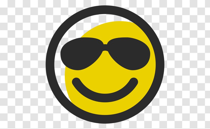 Emoticon Smile - Glasses - Oval Sticker Transparent PNG