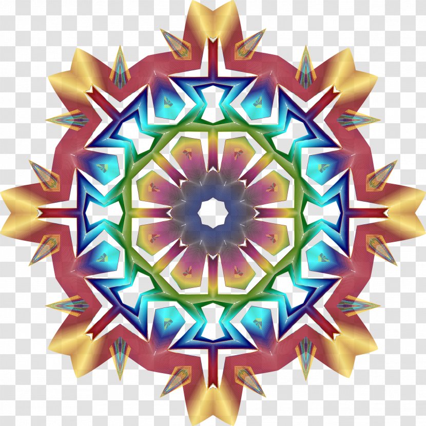 Kaleidoscope Symmetry Pattern - Circle Transparent PNG