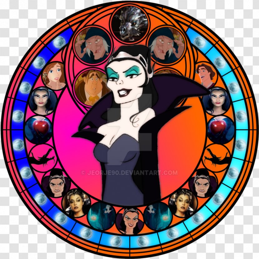 Stained Glass Enchanted Giselle Queen Narissa Maleficent - Cattivi Disney Transparent PNG