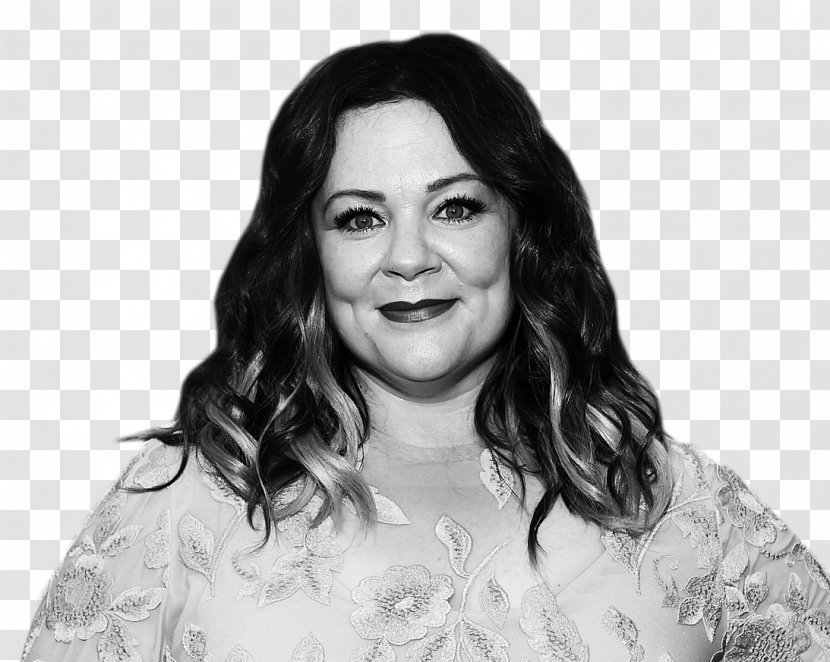 Melissa McCarthy Saturday Night Live Black And White Photography - Flower - Hollywood Actress Transparent PNG