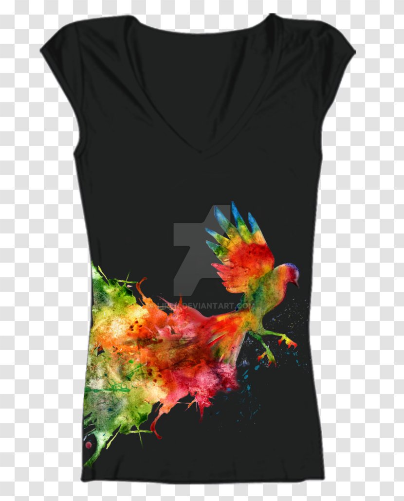 T-shirt - Sleeve - Black Design Transparent PNG
